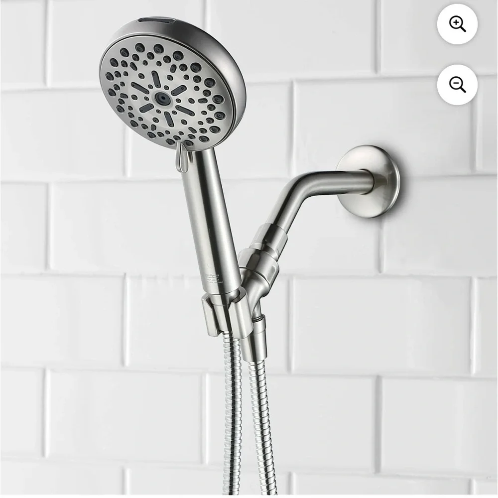 Better Homes & Garden 8-Function Handshower- Power Spray&Clean Jet- Satin Nickel